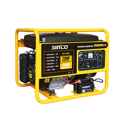 8kw OHV 4 السكتة الدماغية ، تبريد الهواء ، صامت ، اسطوانة واحدة بنزين / مولد بنزين